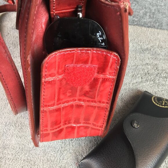 MC Marc Chantal Faux Croc Vegan Satchel Bag with Silver Ornaments EUC - Picture 8 of 9